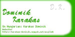 dominik karakas business card